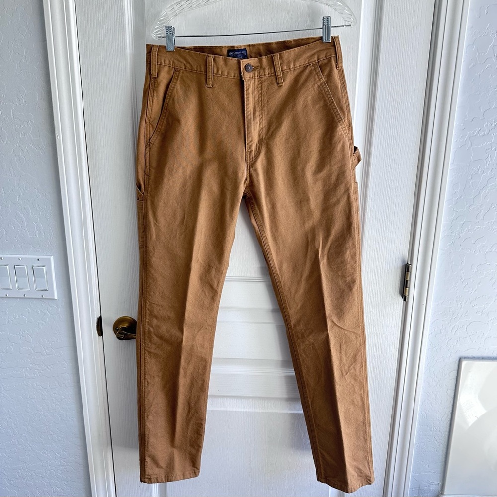 Levi’s Two Horse Carpenter Pants Jeans Outdoor Work Dark Khaki Camel 32 x 30